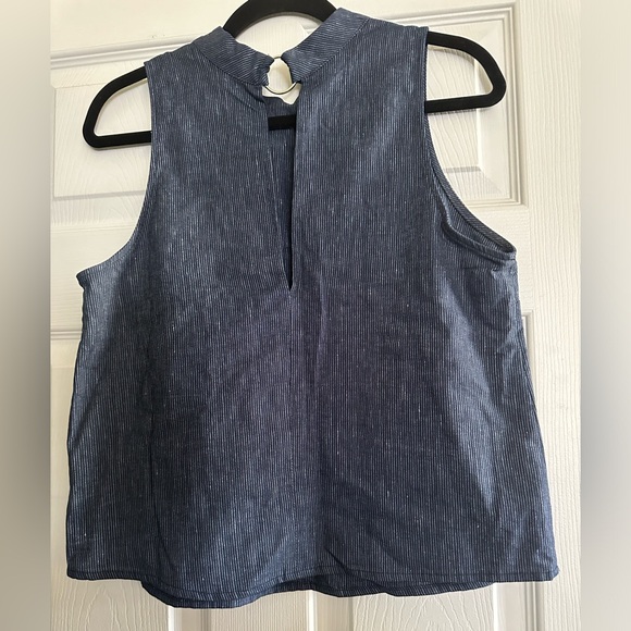 Blue/White Striped Tank Top - Picture 3 of 4